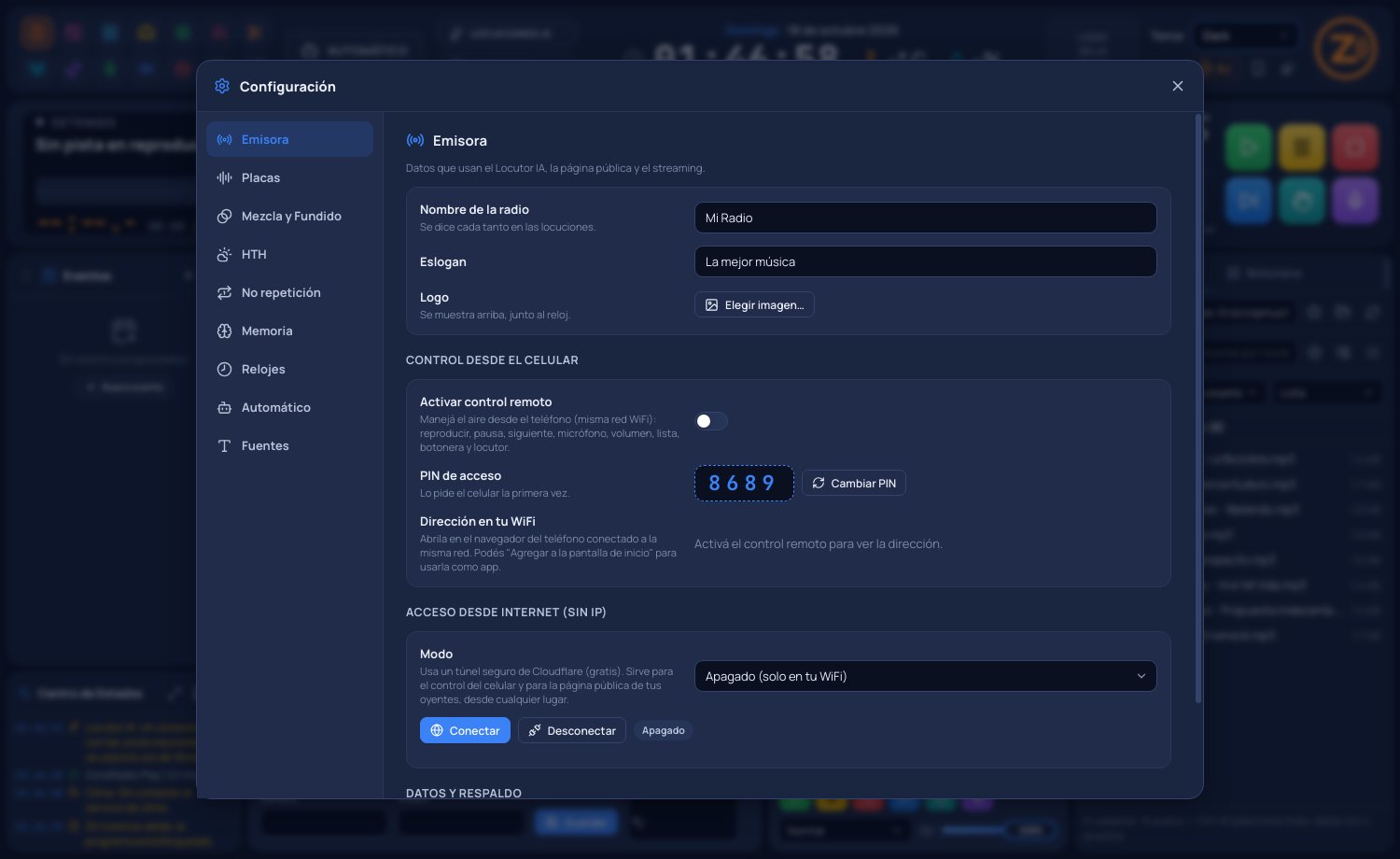 Configuración